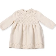 Viverano Milan Pointelle Sweater Knit LS Baby Dress