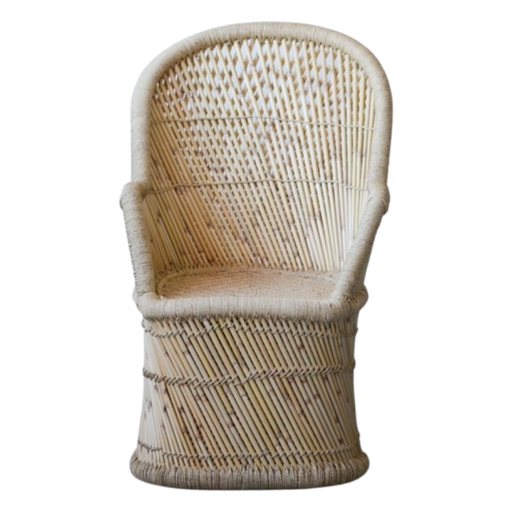 Hand Woven Bamboo & Rope Chair