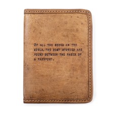 Sugarboo Of All the Books in the World Leather  Passport Cover - 4"x6"