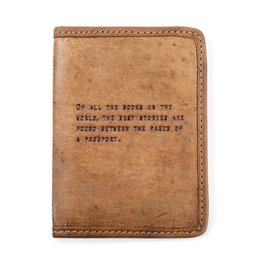 Sugarboo Of All the Books in the World Leather  Passport Cover - 4"x6"