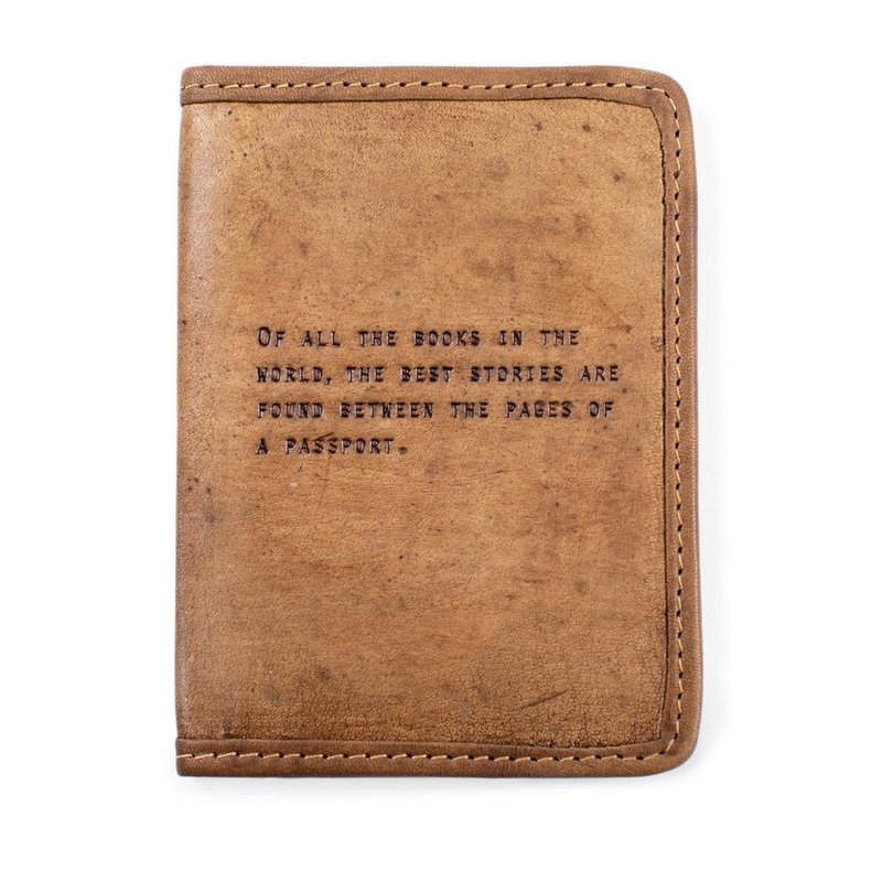 Sugarboo Of All the Books in the World Leather  Passport Cover - 4"x6"