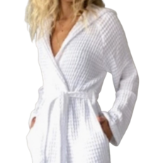 Tranquil Waffle Hooded Robe