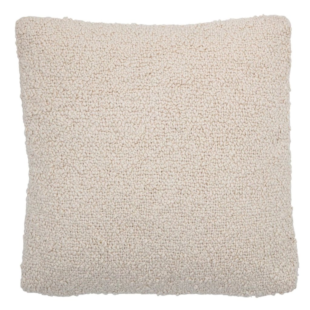 20" Woven Cotton Bouclé Pillow Down Fill