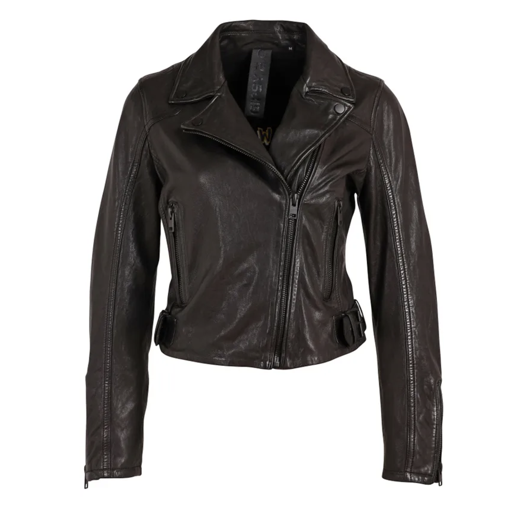BITA CROP MOTO JACKET BLACK