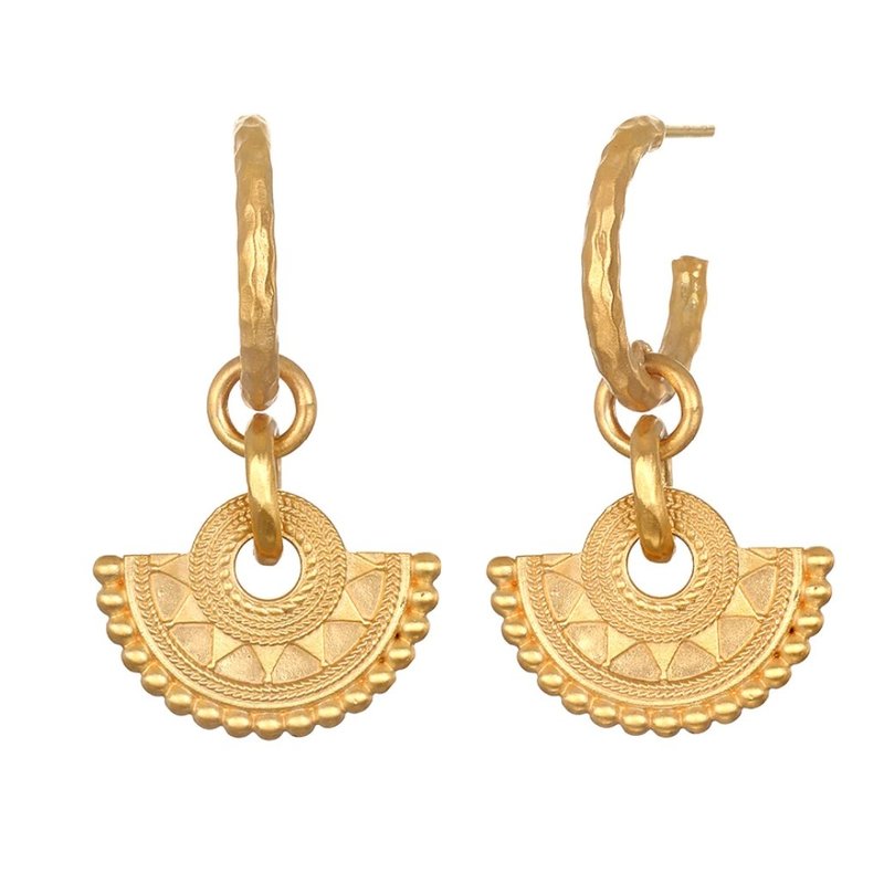 Satya Jewelry Gold Mandala Hoops