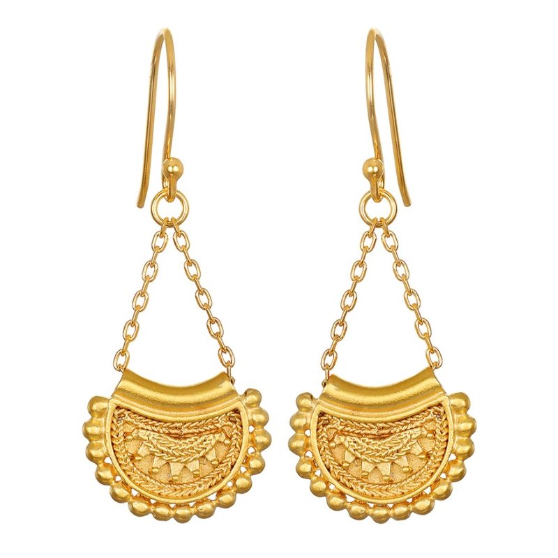 Satya Jewelry Linear Mandala Earrings