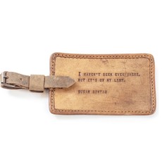 Sugarboo Susan Sontag Leather Luggage Tag