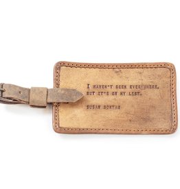Sugarboo Susan Sontag Leather Luggage Tag