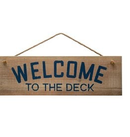 Jute Rope Hanger "Welcome To The Deck"