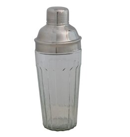 Glass Cocktail Shaker w Stainless Steel Top