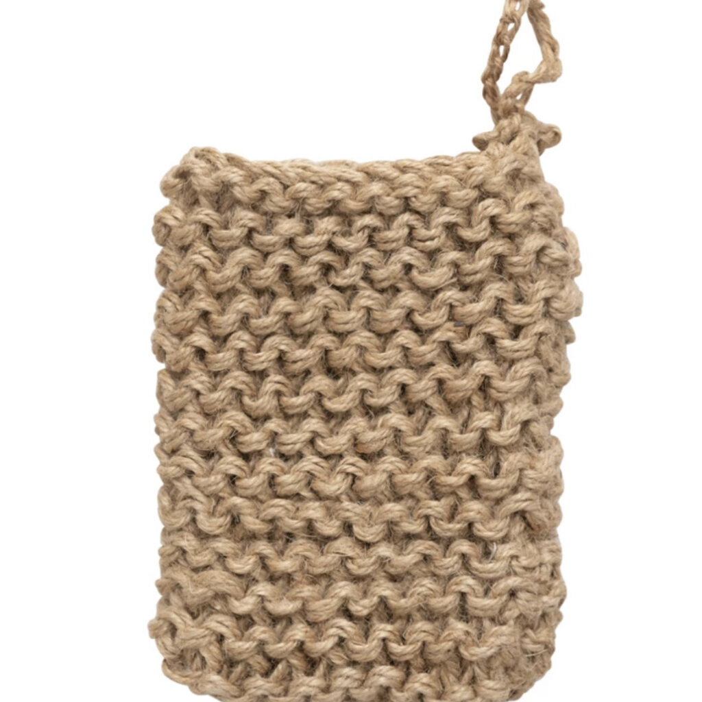 Jute Crocheted Body Scrubber/Soap Holder