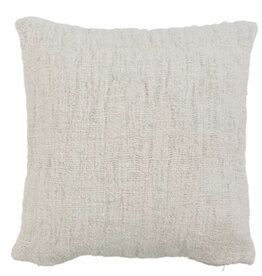 Square Stonewashed Silk & Woven Cotton Pillow