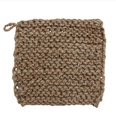 Square Jute Crocheted Pot Holder