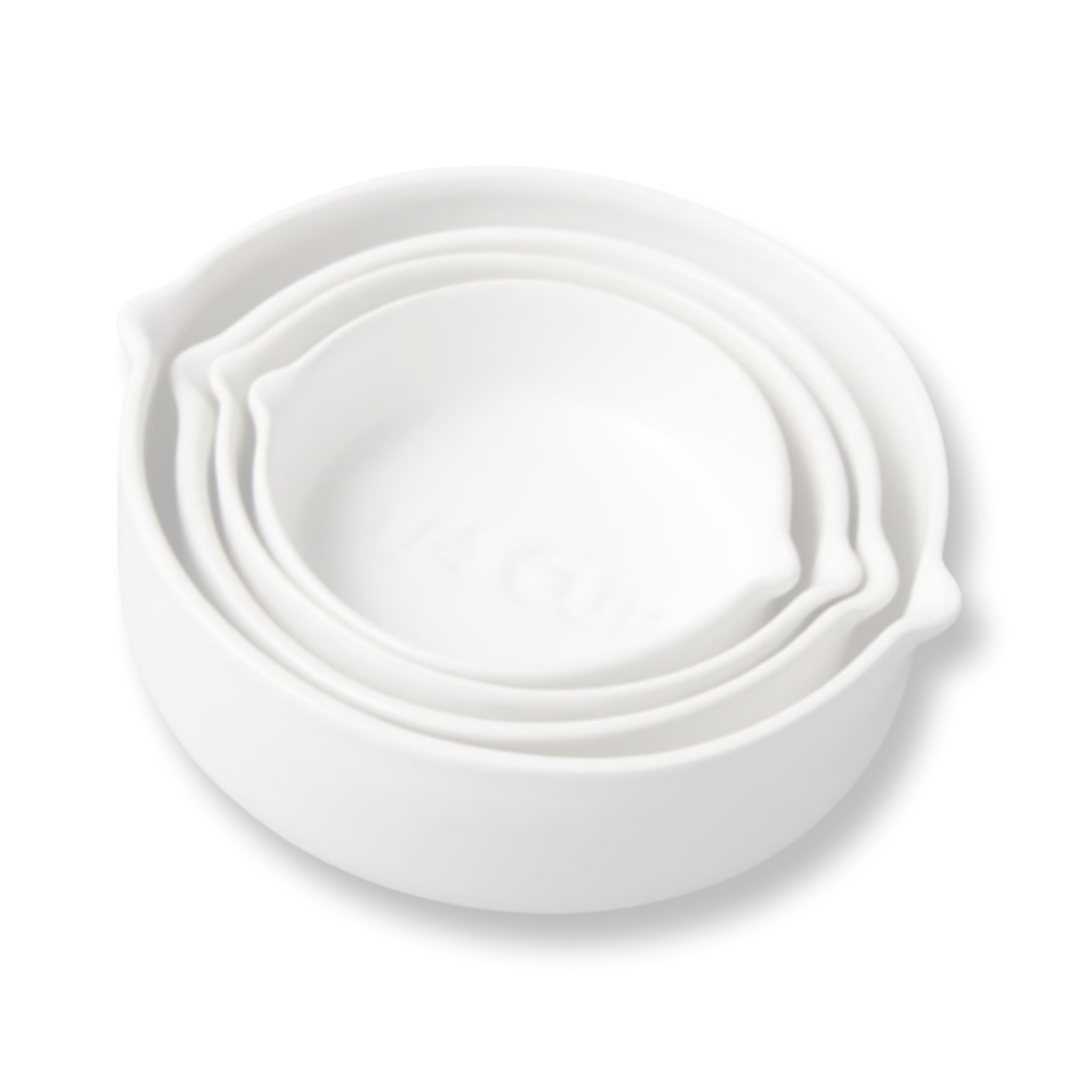 Brampton Stoneware Measuring Cups, White Main St Mercantile