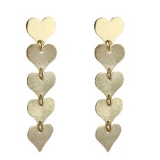 Marcia Moran Mckenna 18k Gold Plated Heart Earrings