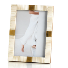 Maha Bone w Brass Trim Photo Frame-4x6