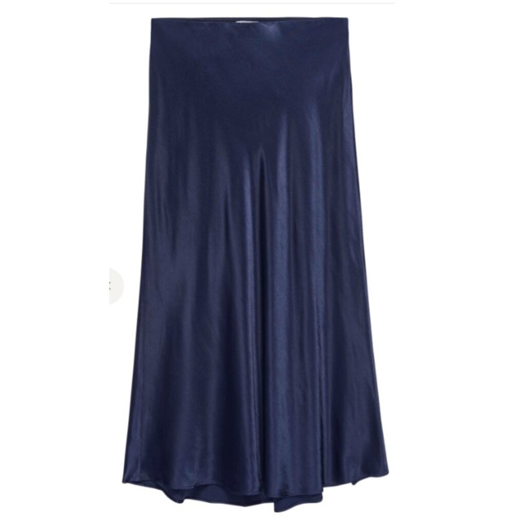 Rails ANYA SATIN MIDI SKIRT NAVY