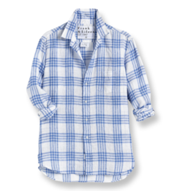 Frank & Eileen EILEEN RELAXED BUTTON UP LARGE BLUE PLAID