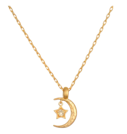 Satya Jewelry Star Moon Citrine Necklace
