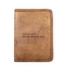 Sugarboo Life Is Short Leather Passport Cover 4"x6"