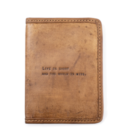 Sugarboo Life Is Short Leather Passport Cover 4"x6"
