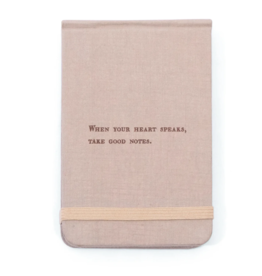 Sugarboo When Your Heart Speaks Fabric Notebook - 3.5"x5.5"