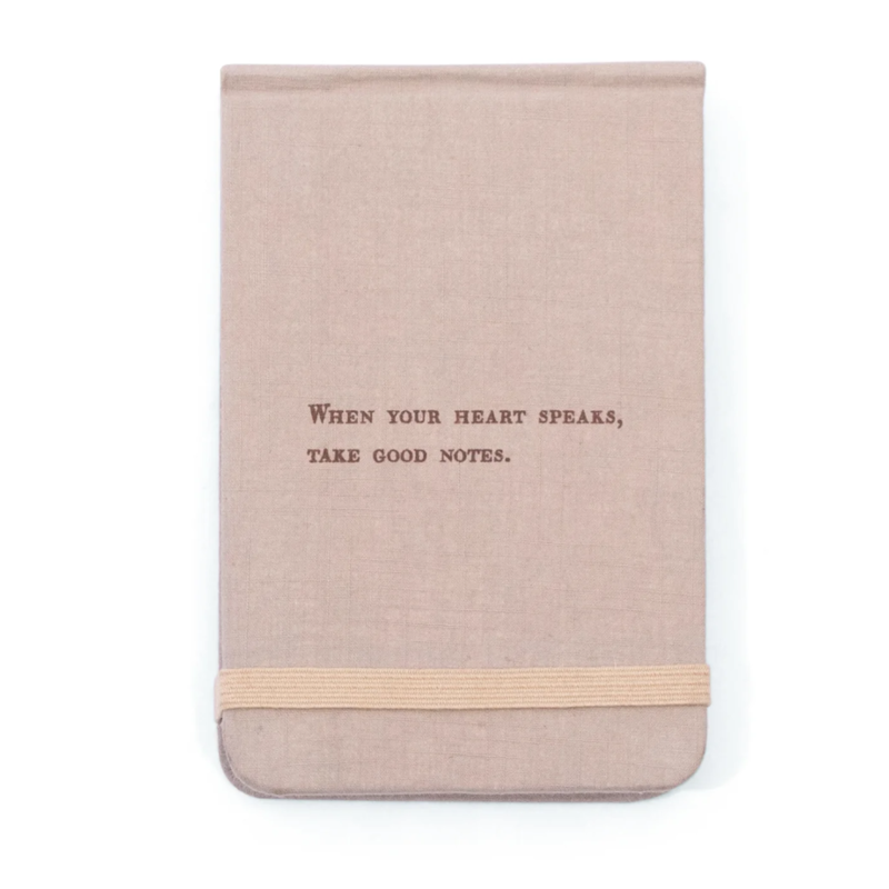 Sugarboo When Your Heart Speaks Fabric Notebook - 3.5"x5.5"