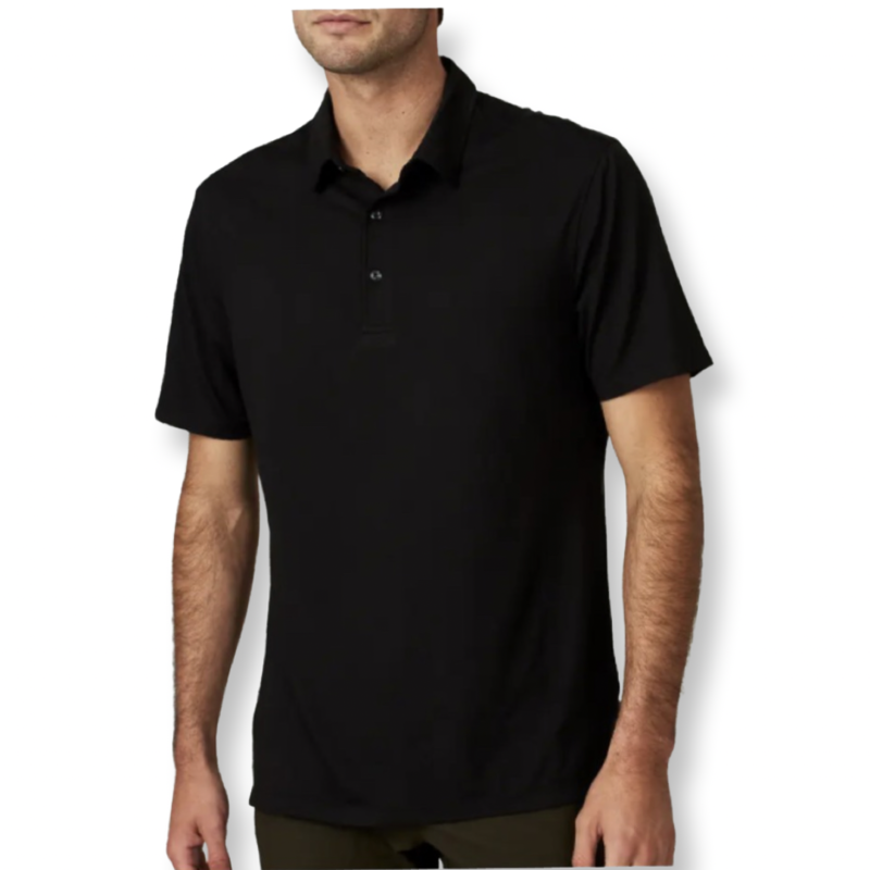 7DIAMONDS Pisco Short Sleeve Polo Shirt Black