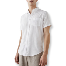 RAILS FOR HIM Fairfax Short Sleeve Button Up White