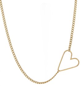 Jane Hollinger Sweetie 14k Gold Large Heart Necklace