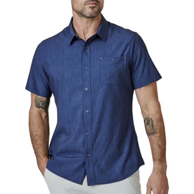 7DIAMONDS Pisco Short Sleeve Polo Shirt Navy