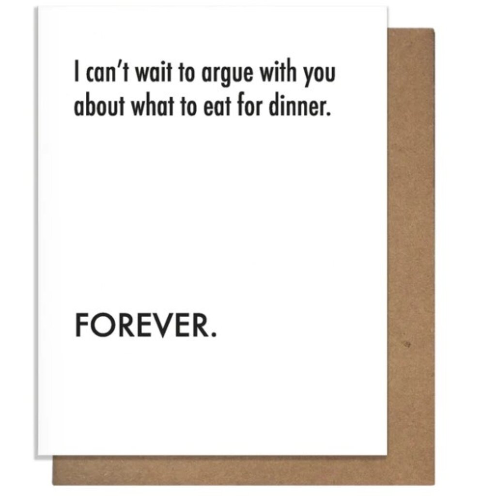 Pretty Alright Goods Argue Dinner - Love Card