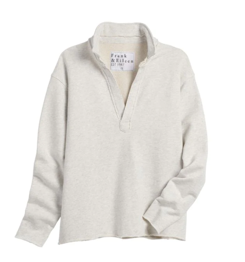 Patrick Popover Henley Sweatshirt Light Heather Gray Melange Main St Mercantile