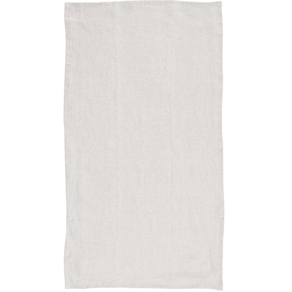 28"L x 18"W Stonewashed Linen Tea Towel, Ivory