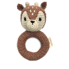 Cheengo Fawn Ring Hand Crocheted Rattle
