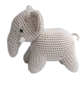 Cheengo Standing Elephant Crocheted Rattle
