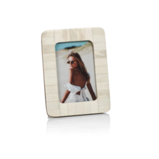 Cote d'Ivoire Bone Inlay Photo Frame w/ Rounded Corners- 4x6