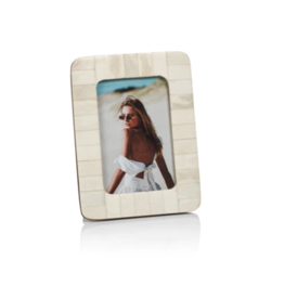 Cote d'Ivoire Bone Inlay Photo Frame w/ Rounded Corners- 4x6