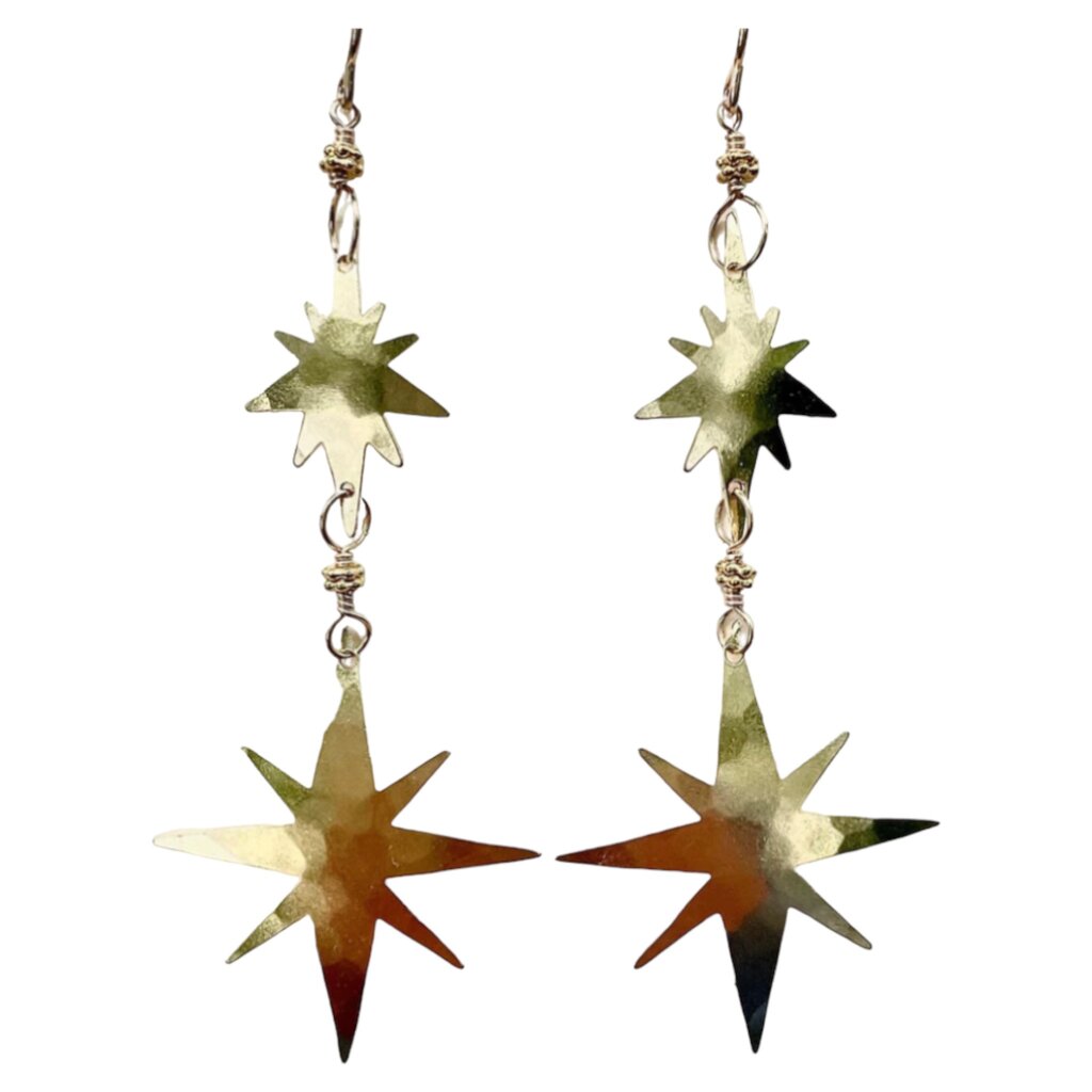 Robin Haley 14k Gold Plated Double Stars