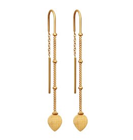 Temple Of The Sun Hanging Lotus Earrings Gold Vermeil