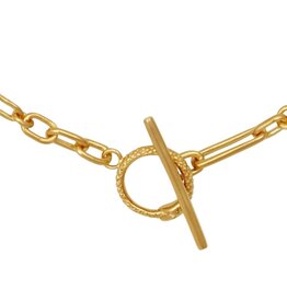 Temple Of The Sun Serpent Fob Chain Gold