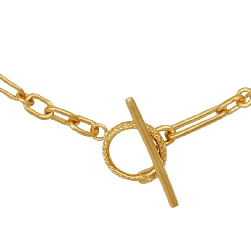 Temple Of The Sun Serpent Fob Chain Gold