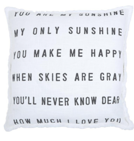 Santa Barbara Design Studio Face To Face Square Sofa Pillow - You Are My Sunshine
