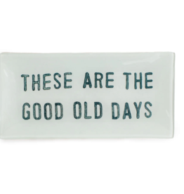 Sugarboo Good Old Days Small Rectangle Decoupage Plate - 8.5" x 4"