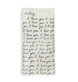 Sugarboo Letter For You Small Rectangle Decoupage Plate - 8.5" x 4"