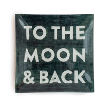Sugarboo To The Moon & Back Small Square Decoupage Plate - 6" x 6"