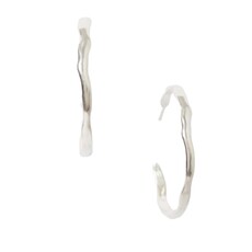Chan Luu ES-5683 Wave Hoop Earrings Silver