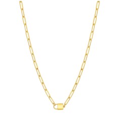 Thatch Jessa Lock Necklace 14k Gold Plated