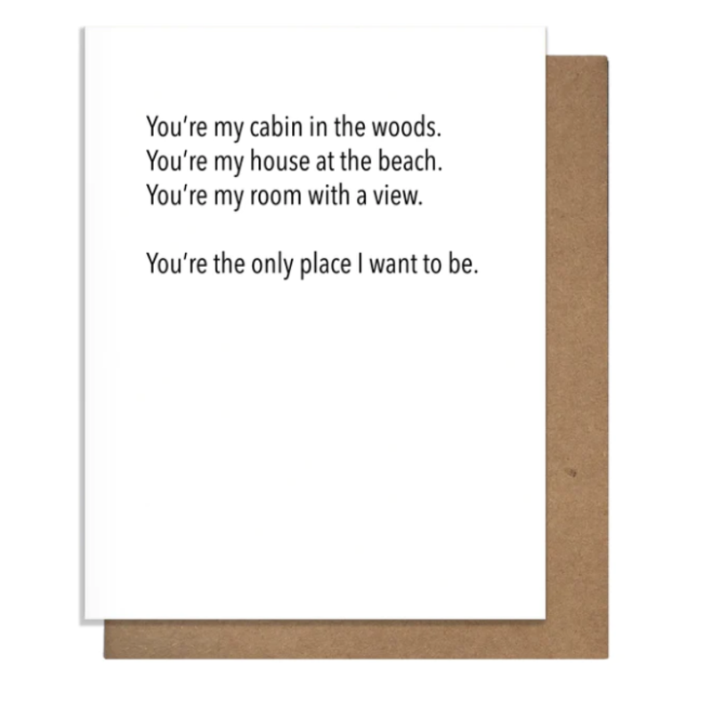 Pretty Alright Goods Cabin Poem - Love Card