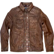 Gilded Age FOR HIM Marlboro Lined Leather Jacket Sunset Brown